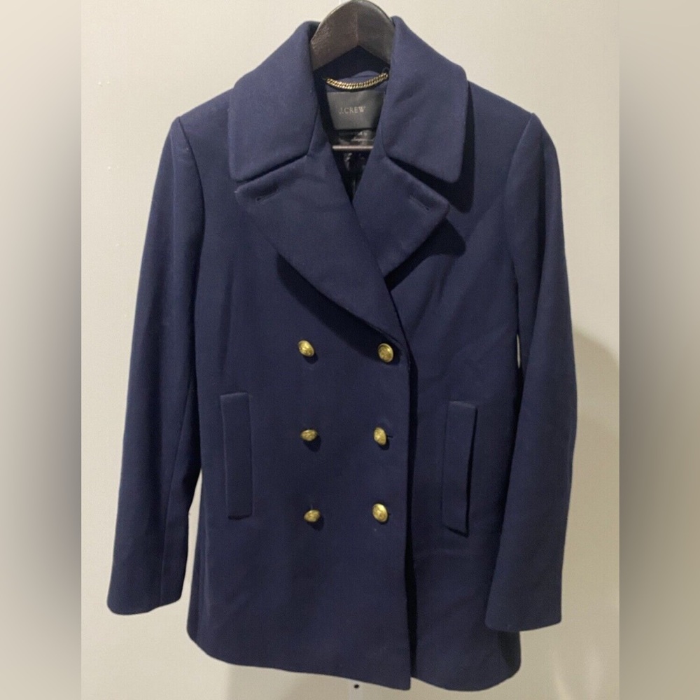J. Crew Navy Wool Coat